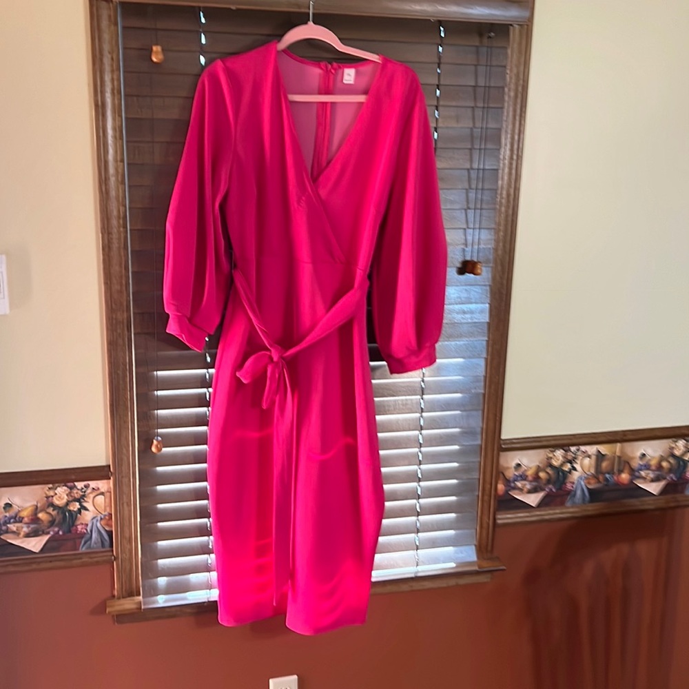 Hot pink mid dress
